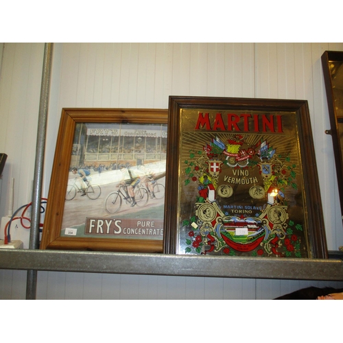 334 - Frys Print and Martini Mirror