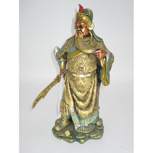 383 - Chinese Figure of a Warrior, 38cm