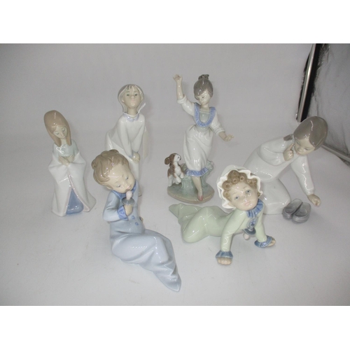 414 - Six Lladro Children