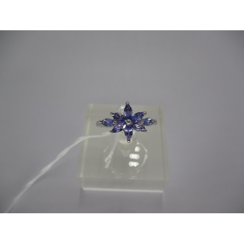 450 - Tanzanite Cluster Ring