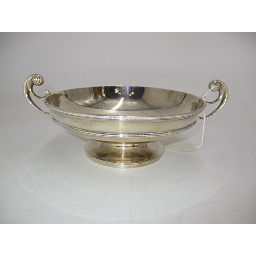 494 - Silver Pedestal Dish having 2 Scroll Handles, London 1902, 498g