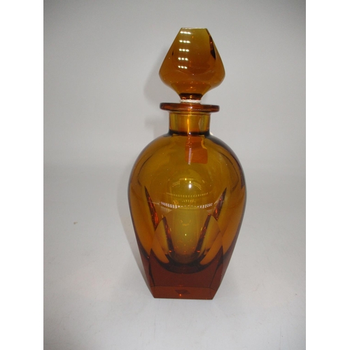 509 - Heavy Amber Glass Decanter