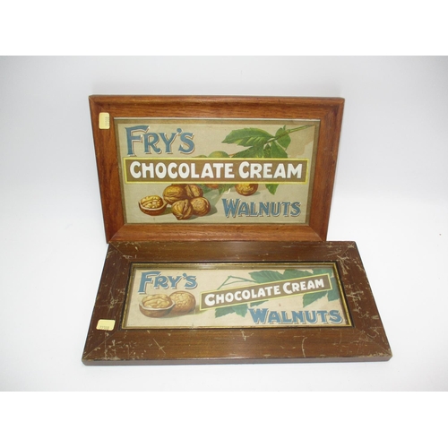 513 - Two Vintage Sign3 For Fry's Chocolate Cream Walnuts, 14x25cm and 9x25cm