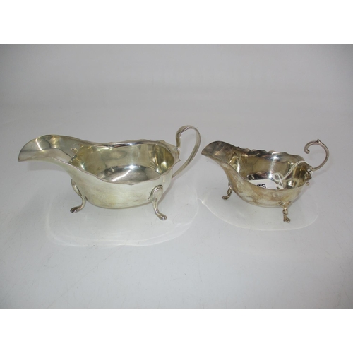 523 - Two Silver Sauce Boats, Birmingham 1958, and Sheffield 1933, 234g total