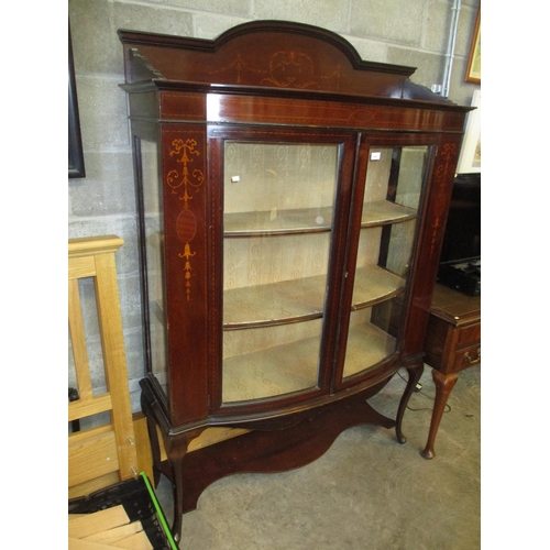 693 - Edwardian Mahogany Display Cabinet, 120cm