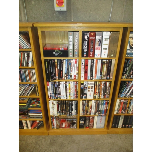 699 - Oak Shelves with DVDs