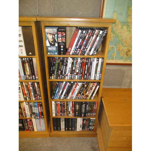 700 - Oak Shelves with DVDs