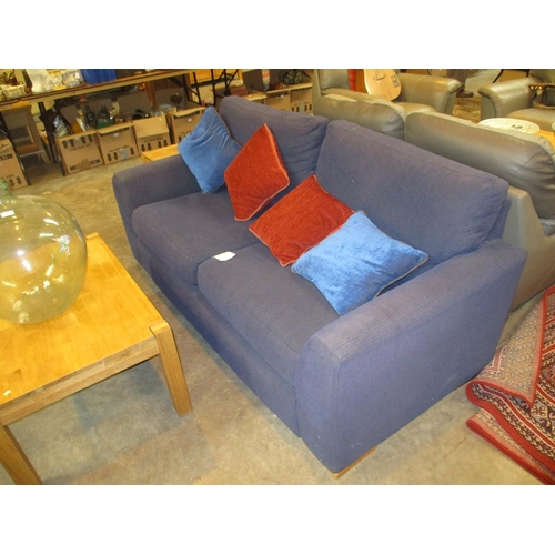 630 - Disposed - Blue Loose Cushion Settee