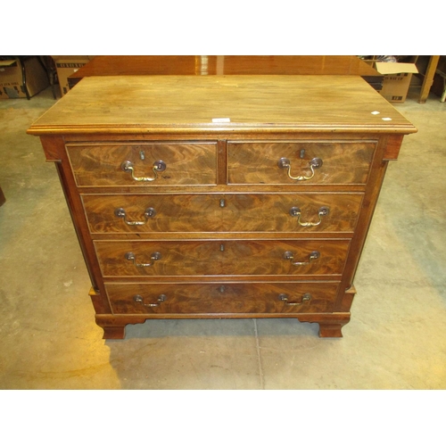 640 - Mahogany Chest of 5 Drawers Flanked by Quarter Columns, 86cm