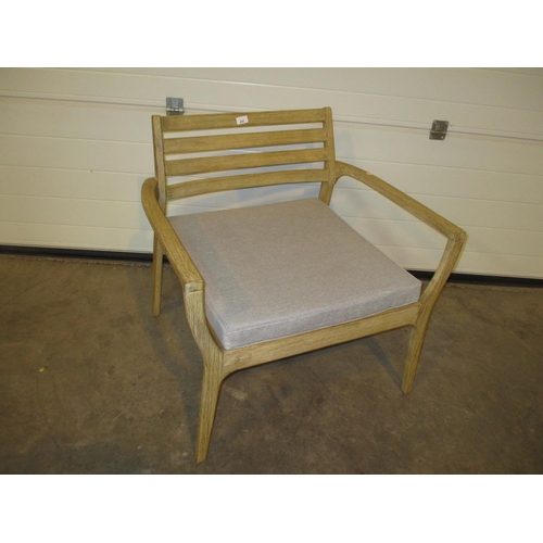 647 - Wood Frame Garden Chair