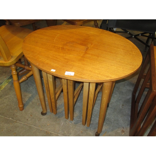 670 - Teak Nest of 4 Tables