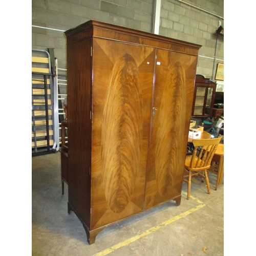 671 - Mahogany 2 Door Wardrobe, 123cm