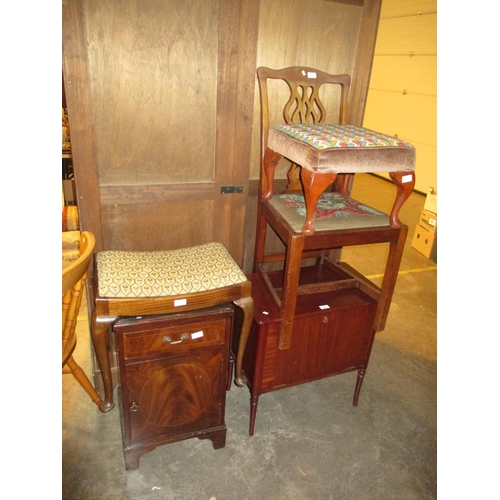 672 - Two Bedside Cabinets, 2 Stools and a Chair