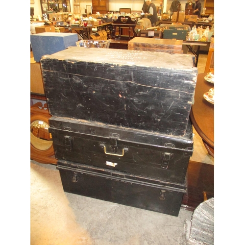 683 - Three Vintage Trunks