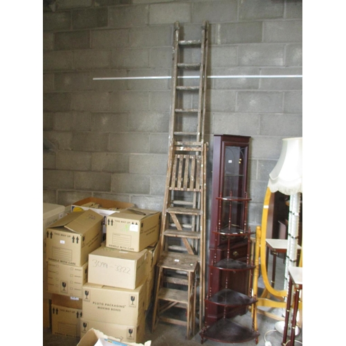 685 - Three Wooden Ladders