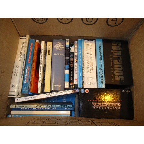 279 - Box of Mountaineering and Other Books and DVDs