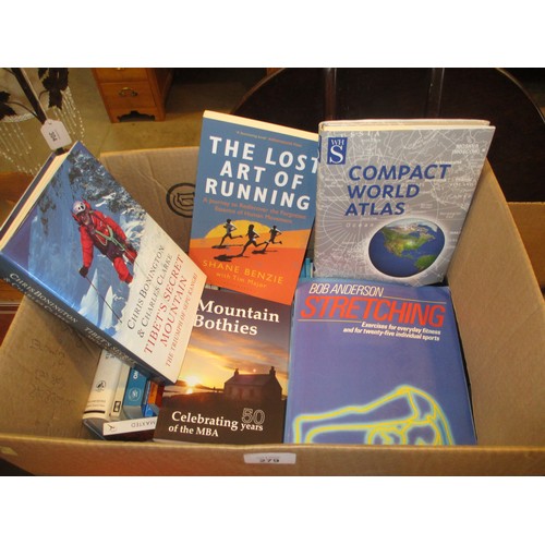 279 - Box of Mountaineering and Other Books and DVDs