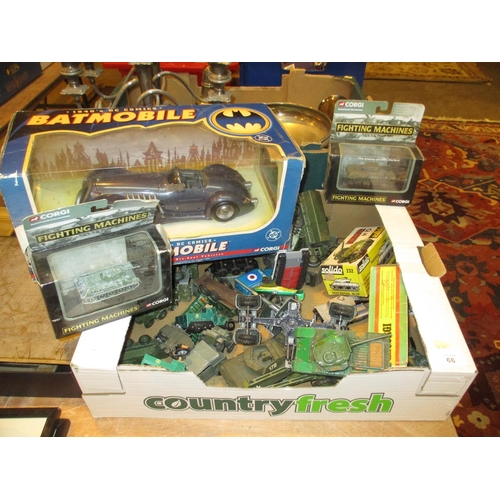 66 - Box with Dinky Military Vehicles and Others