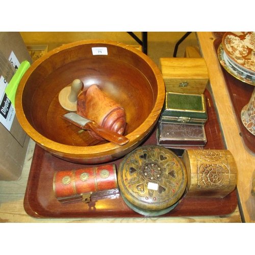 71 - Wooden Bowl, Trinket Boxes etc