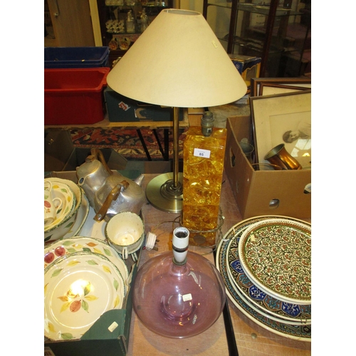 85 - Shattaline Table Lamp and 2 Others