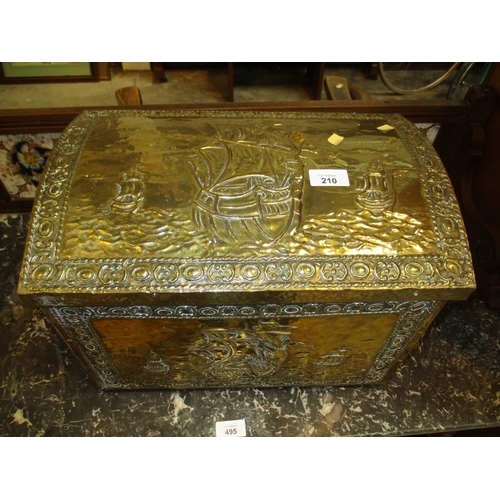 210 - Brass Galleonated Coal Box