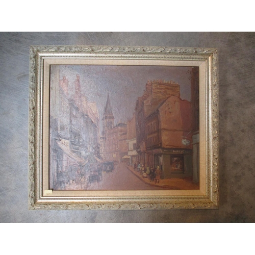 244 - Oil Painting on Board of a Dundee Scene