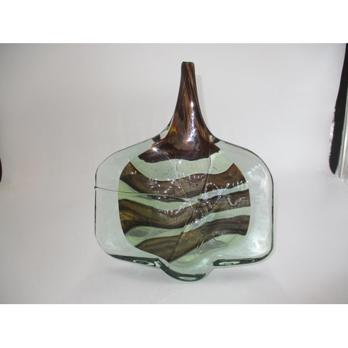 Mdina Glass Axe Head Vase, 27cm