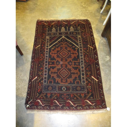 413 - Persian Wool Prayer Rug, 150x92cm