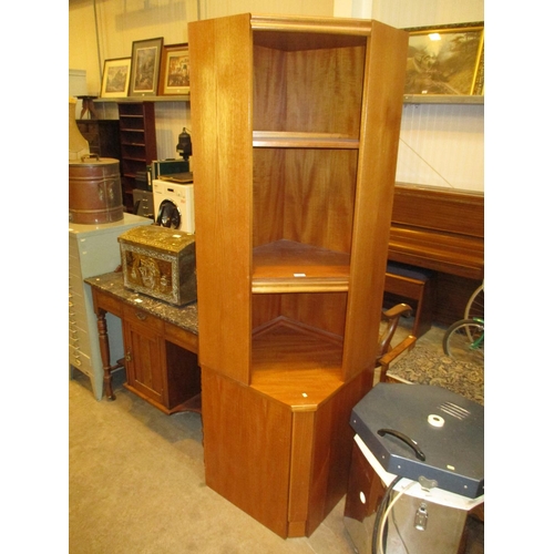 496 - Mid 20th Century Teak Corner Cabinet