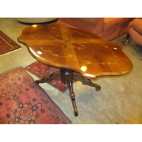 517 - Walnut Shaped Top Coffee Table, 101x61cm