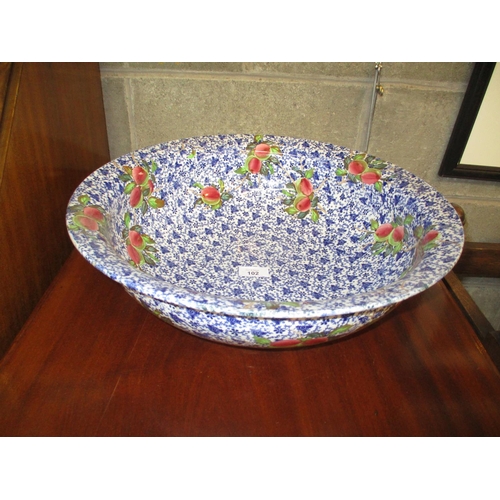 102 - Pottery Basin Decorated with Apples