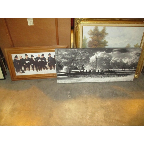 109 - Print of Policemen and a Canvas Print