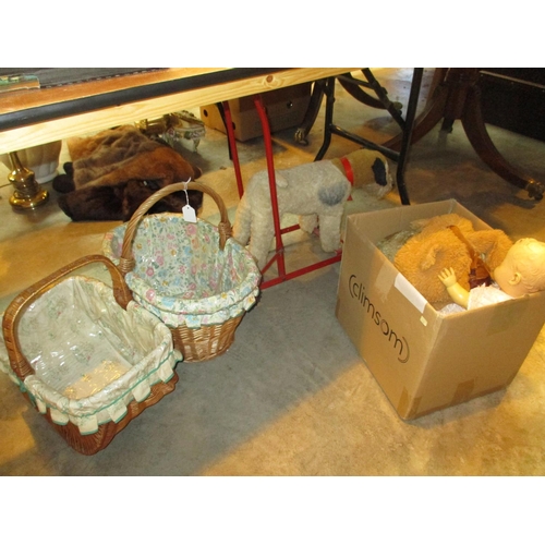 144A - Vintage Toys and 2 Baskets