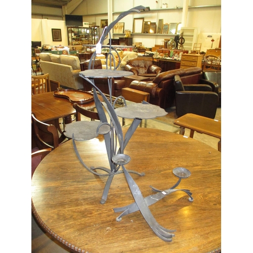 145 - Wrought Iron Plant Stand and Candle Stand