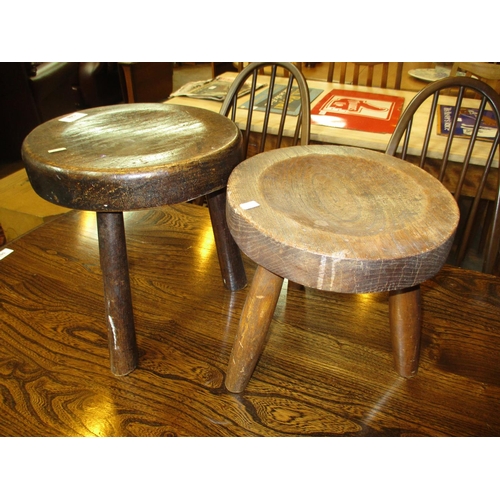 148 - Two Elm Milking Stools