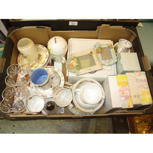 158 - Box with Bunnykins and Peter Rabbit Nursery China etc