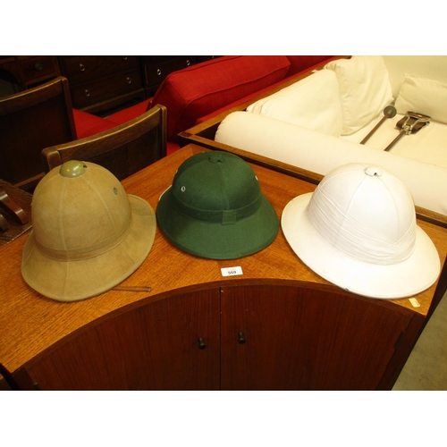 87A - Three Pith Helmets