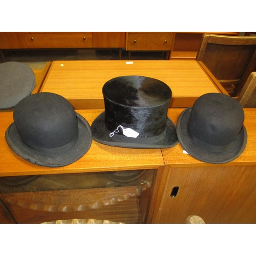 87C - Top Hat and 2 Bowler Hats