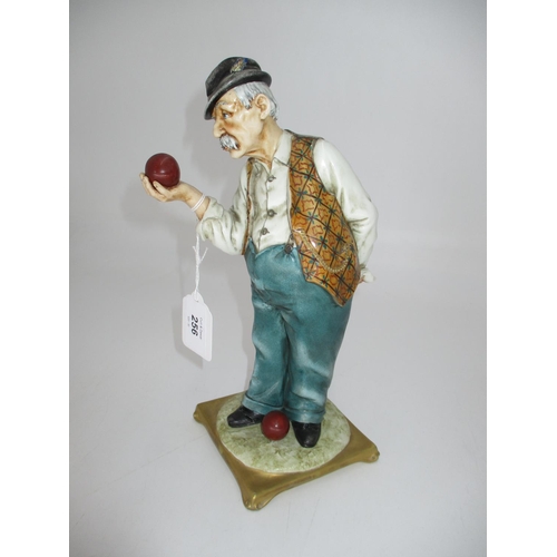 256 - Capodimonte Porcelain Bowler Figure, 26cm