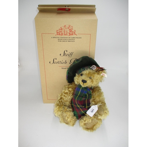 301 - Steiff Scottish Bear No.00682 with Certificate and Box