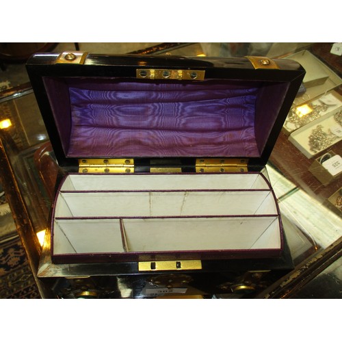 302 - Valentine Dundee a Victorian Ebony Gilt Metal and Malachite Stationery Box, along with a Matching Wr... 