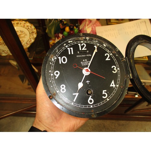 260 - Military Issue Elliot Clock, 15cm max diameter