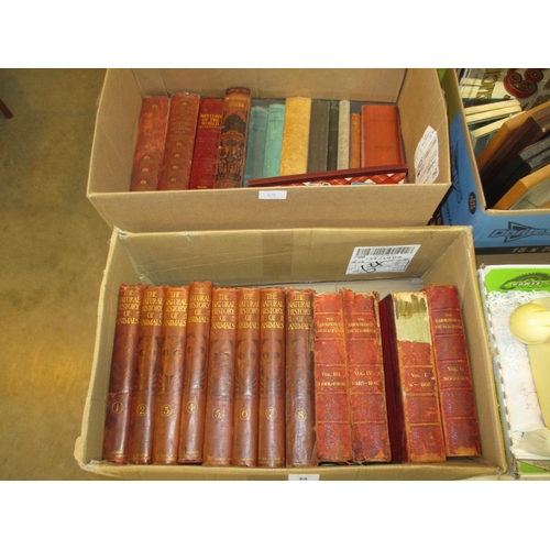 64 - Two Boxes of Vintage Books including The Natural History of Animals, Dundee Directory 1955-56 etc