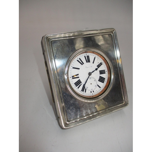 262 - Silver and Leather Easel Back Watch Holder, Birmingham 1938, with a Jumbo Watch