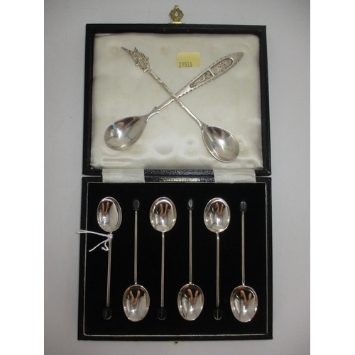 267 - Cased Set of 6 Silver Coffee Spoons, Birmingham 1856, along with 2 Other Silver Spoons