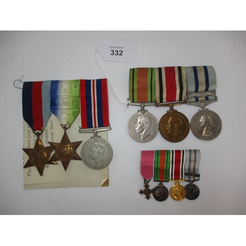 332 - Medals - Elizabeth II Observer Corp Medal to Observer Commander JRL Halley, 4 WWII Medals, Constabul... 