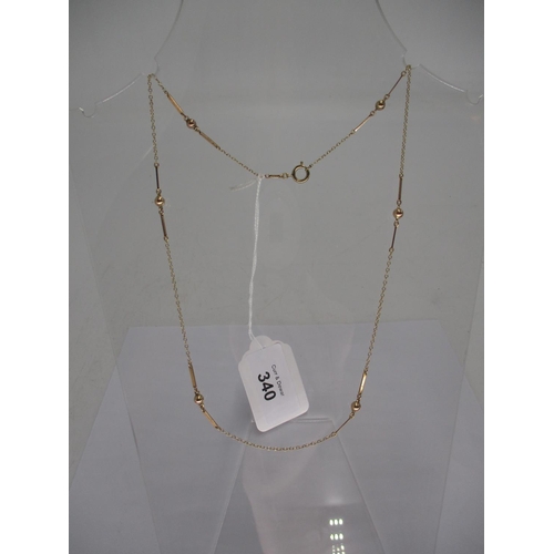 340 - 9ct Gold Necklace, 2.2g