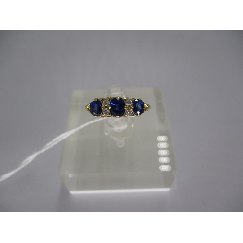 358 - 18ct Gold Sapphire and Diamond Ring