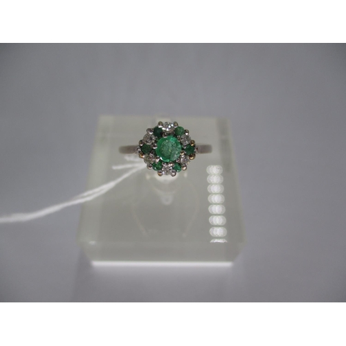 362 - 9ct Gold Emerald and Diamond Ring