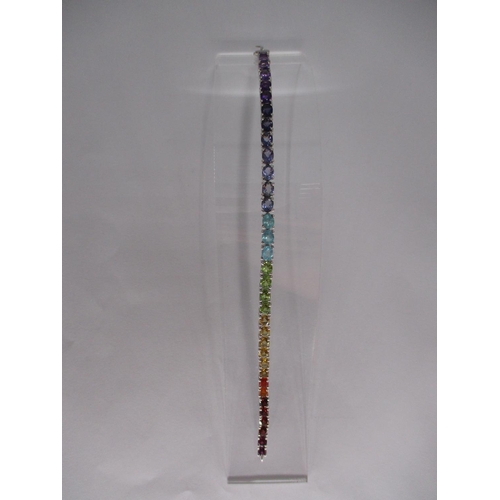 364 - Garnet, Citrine, Peridot, Tanzanite, Amethyst etc Gemstone Bracelet